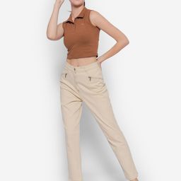 JUMP USA Shirt Collar Sleeveless Cotton Crop Top-image-9