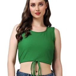 Popwings Sleeveless Round Neck Crop Top-image-34