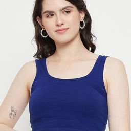 Hypernation Ribbed Fitted Crop Top-image-78