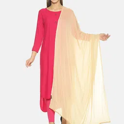 TWIN BIRDS Set Of 2 Solid Dupatta-0
