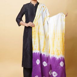 Unnati Silks Tie and Dye Dyed Cotton Dupatta-image-8
