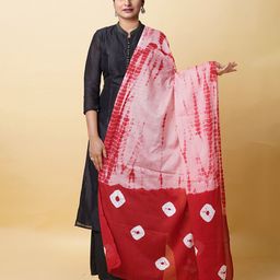 Unnati Silks Tie and Dye Dyed Cotton Dupatta-image-97