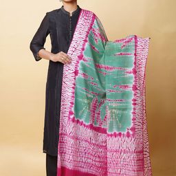 Unnati Silks Tie and Dye Dyed Cotton Dupatta-image-75