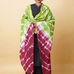 Unnati Silks Tie and Dye Dyed Cotton Dupatta-image-93