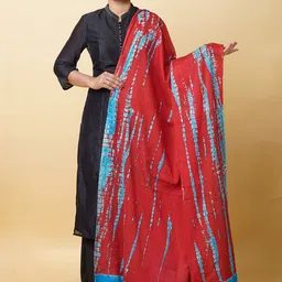 Unnati Silks Ethnic Motifs Printed Tie and Dye Cotton Dupatta-image-18