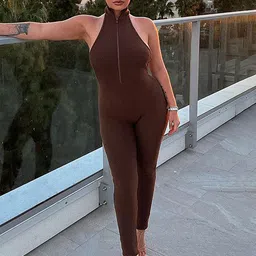 LULU & SKY Halter Neck Basic Jumpsuit-29