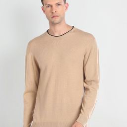 Arrow Round Neck Long Sleeves Pullover Sweater-image-46