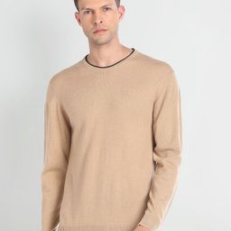 Arrow Round Neck Long Sleeves Pullover Sweater-image-10
