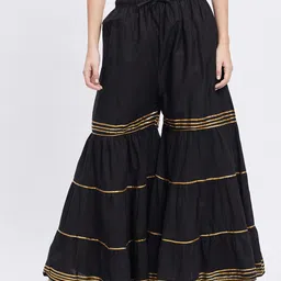 Clora Creation Women Embellished Flared Palazzos-picture-32