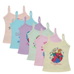 Bodycare Kids Girls Pack of 6 Assorted Elsa & Anna Printed Cotton Innerwear Vests-image-18