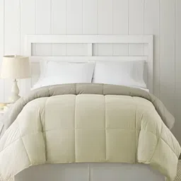 RF RELAXFEEL Grey & Beige Heavy Winter 233 GSM Cotton Single Bed Comforter-image-43