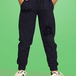 NUSYL Boys Graphic Printed Cotton Joggers-image-22