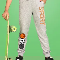 NUSYL Boys Graphic Printed Cotton Joggers-image-49