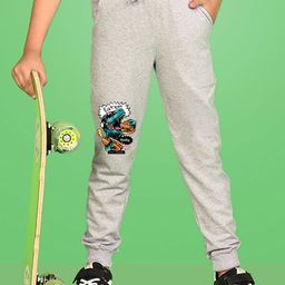NUSYL Boys Graphic Printed Cotton Joggers-image-93