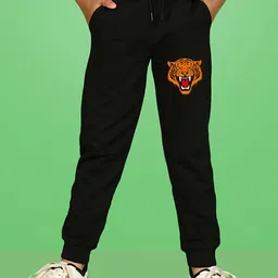 NUSYL Boys Graphic Printed Cotton Joggers-24