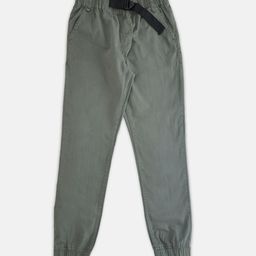 Pantaloons Junior Boys Olive Green Solid Pure Cotton Joggers-picture-18