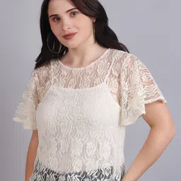 Dressitude Women Flared Sleeve Cotton Top-image-23