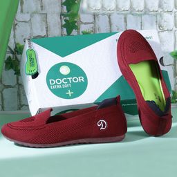 DOCTOR EXTRA SOFT Women Textured Lightweight Memory Foam Insole Canvas Slip-On Sneakers-57