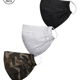 JBN Creation Kids 3 Pcs Printed 2-Ply Anti-Pollution Reusable Cloth Masks-33