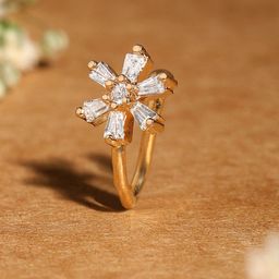 AMI Gold-Plated Cubic Zirconia-Studded Nosepin-73