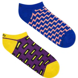 Dynamocks Pack Of Two Patterned Ankle-Length Anti-Microbial Socks-30