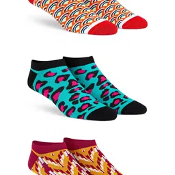 Dynamocks Pack Of 3 Patterned Anti-Microbial Ankle-Length Socks-30