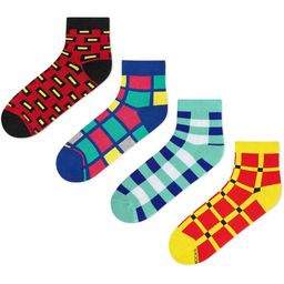 Dynamocks Pack Of 4 Patterned Ankle Length Socks-4