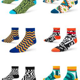 Dynamocks Pack Of 6 Printed Ankle Length Socks-25