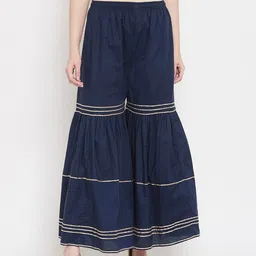 BCZ Style Women Striped Flared Palazzos-image-72