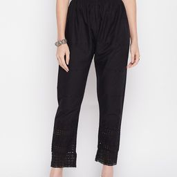 Clora Creation Women Floral Embroidered Straight Fit Cotton Palazzos-image-72