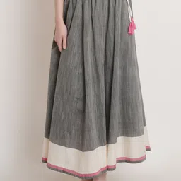 Hive91 Pure Cotton Maxi A-Line Skirt-picture-10