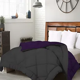 RF RELAXFEEL Purple & Grey Heavy Winter 233 GSM Single Bed Comforter-picture-5