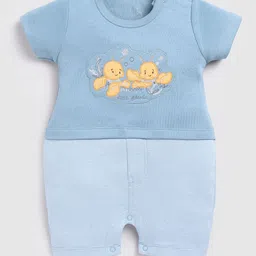 BABY GO Infant Boys Graphic Applique Pure Cotton Rompers-picture-34
