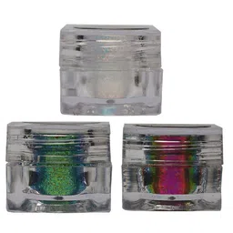 Veoni BELLE Set of 3 Multichrome Glitter Eyeshadow 5g Each - Aqua-Chameleon-Rose Gold-17