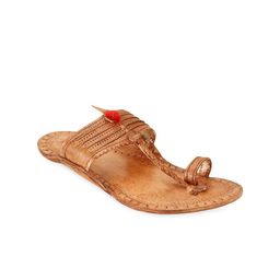 Regal Men Brown Ethnic Leather Comfort Sandals-image-55