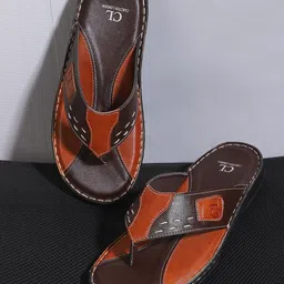 Carlton London Men Brown & Tan Comfort Sandals-image-69