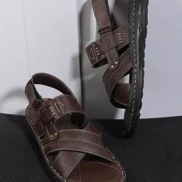 Carlton London Men Brown Comfort Sandals-image-89