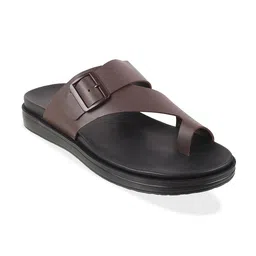 Metro Men Brown Ethnic Comfort Sandals-image-98