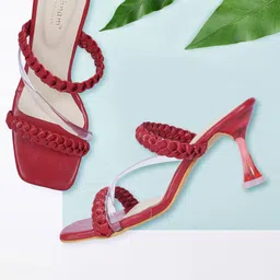 MEHNAM Textured Kitten Sandals-7