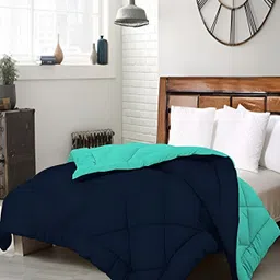 RF RELAXFEEL Green & Blue Heavy Winter 233 GSM Single Bed Comforter-image-77