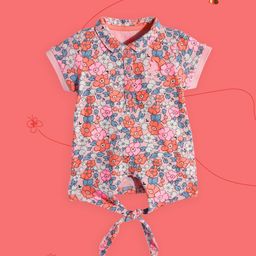 U.S.Polo Assn. Kids Girls Multicoloured Floral Print Pure Cotton Shirt Style Top-image-60