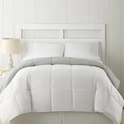 RF RELAXFEEL Silver-Toned & White Heavy Winter 233 GSM Single Bed Comforter-image-89