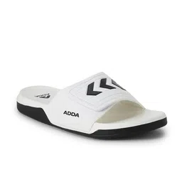 Adda Men White & Black Rubber Sliders-picture-16