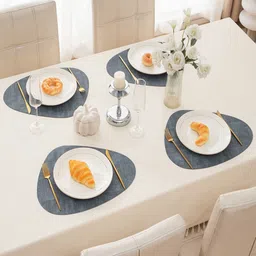 HOKIPO Navy Blue 4 Pieces Waterproof & Heat Resistant Table Placemats-46