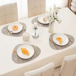 HOKIPO Grey 4 Pieces Heat Resistant & Non Slip Table Placemats-25