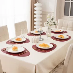HOKIPO Red 6 Pieces Heat Resistant & Waterproof Table Mats-28