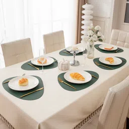 HOKIPO Green 6 Pieces Heat Resistant Dinner Table Placemats-27