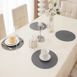 HOKIPO Grey 6 Pieces Heat Resistant Dinner Table Placemats-86