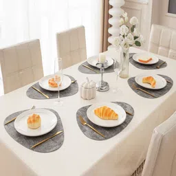 HOKIPO Grey 6 Pieces Heat Resistant & Waterproof Table Mats-32