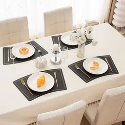 HOKIPO Brown 4 Pieces Heat Resistant & Waterproof Table Placemats-image-84